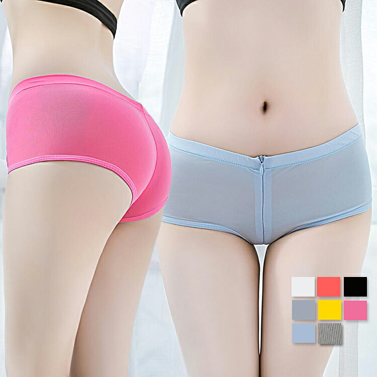 アダルト系 ジッパー全開 ショーツ パンツ 透け透け 透け無し シースルー 穴あき 穴開き パンティー 股開き セクシー ランジェリー エロい 下着 マイクロミニ エッチな下着 コスプレ ショートパンツ  ホットパンツ衣装 (Q)