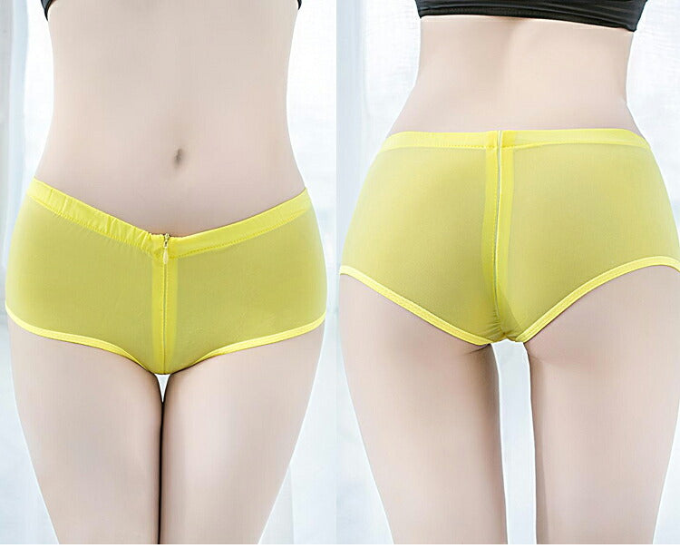 アダルト系 ジッパー全開 ショーツ パンツ 透け透け 透け無し シースルー 穴あき 穴開き パンティー 股開き セクシー ランジェリー エロい 下着 マイクロミニ エッチな下着 コスプレ ショートパンツ  ホットパンツ衣装 (Q)