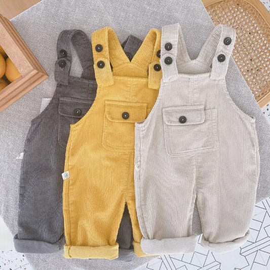 オーバーオール 男女兼用 サロペット コーデュロイ 子供服  オールインワン(T)[J]