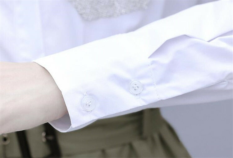 シャツワンピース スカート セット 重ね着 白シャツ 長袖 ワンピース ツーピース 小さいサイズ 大きいサイズ S M L XL アシンメトリー 長袖シャツ ホワイト 白 ベルト付き 可愛い 個性的 白ワンピ 襟 ボタン かっこいい 大人 レディース おしゃれ 韓国ファッション[J][K](Q)