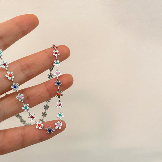 ネックレス 花 デザイン アクセサリー 韓国ファッション[J][K](T)