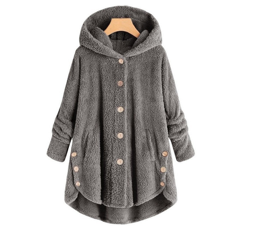 大きいサイズ パーカー 3L〜6L ワンピース ボタン パーカ 韓国 体型カバー 小顔 レディース 秋 冬服 スウェット フードパーカー フーディー ゆったり 重ね着 オーバーサイズ 大きめ ビッグサイズ プルオーバー ゆったり感 ビックシルエット アウター トップス[J](T)