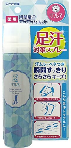 【医薬部外品】 ロート製薬 メンソレータム リフレア 瞬間足汗さらさらショット フレッシュシトラスの香 45g [J]